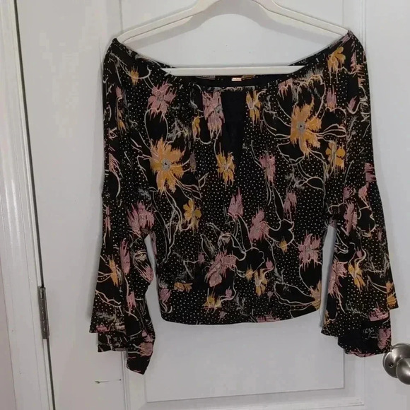 FREE PEOPLE Last Time Draped Bell Sleeved Top - Picture 2 of 10